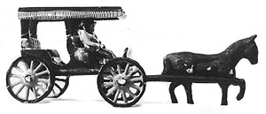Horse & buggy w/figures