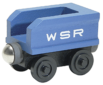 Wooden Toy Train: Tender -- Blue