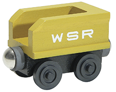 Wooden Toy Train: Tender -- Yellow