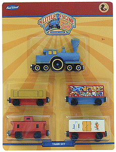 Wooden Toy Train: Train Set -- Little Engine That Could