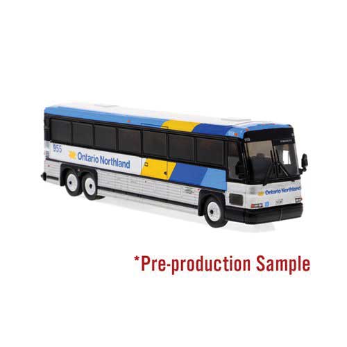 MCI D4000 Coach - Assembled -- Ontario Northland (silver, blue, yellow, white)