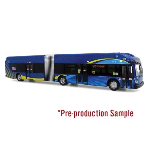 New Flyer Xcelsior XN60 Articulated Bus - Assembled -- New York MTA (blue, yellow)