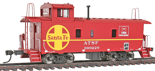 Centralia Car Shops CE-2 Waycar Caboose Assembled -- Santa Fe (Roman Lettering, Safety Slogans)