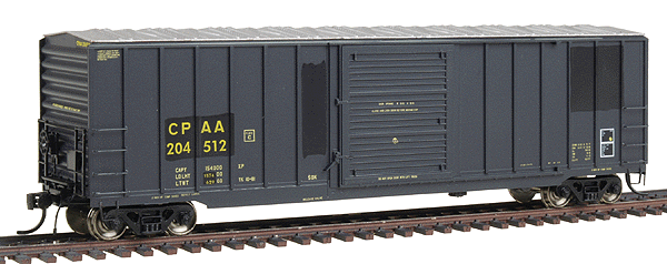 50' Berwick Boxcar - Assembled Branchline Trains Model -- Canadian Pacific; Ex MA & PA Patched Car (black w/yellow lettering)