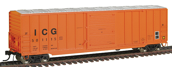 50' Sliding Door Boxcar (Branchline Trains - Assembled) -- Illinois Central Gulf (orange, black lettering)