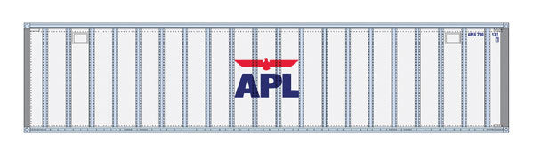 40' Rib-Side Container 2-Pack - Assembled - A-Line -- American President Lines (Late, white, red, Large APL & Small Eagle)