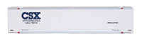 48' Smooth Side Container 2-Pack - Ready to Run - A-Line -- CSX Intermodal (white, blue)