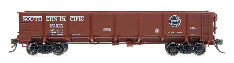 General-Service Drop-Bottom Gondola - Ready to Run -- Southern Pacific (Boxcar Red, black, Lines Logo)