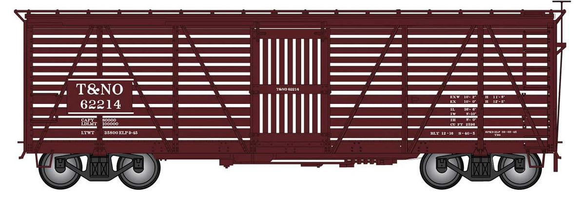 Harriman 40' Stock Car - Ready to Run -- Texas & New Orleans (Boxcar Red)