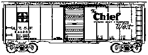 10' 6" Modified AAR Boxcar -- Atchison, Topeka, & Santa Fe "Chief"