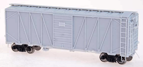 War Emergency Boxcar Undecorated Kit -- Rectangular Panel Roof