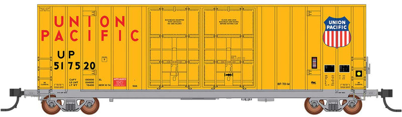 Gunderson 50' Hi-Cube Double-Plug-Door Boxcar Modern Ends - Ready to Run -- Union Pacific #517549 (Armour Yellow, red, silver, Medium Logo)