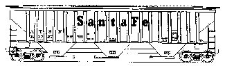 PS2CD 4750 Cubic Foot 3-Bay Covered Hopper - Ready to Run -- Atchison, Topeka & Santa Fe (Mineral Brown w/white Lettering)