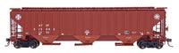 PS2CD 4750 Cubic Foot 3-Bay Covered Hopper - Ready to Run -- Atchison, Topeka & Santa Fe (Boxcar Red, Small Circle/Cross & "Q" Logos)