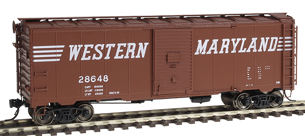 1937 AAR 40' Boxcar - Ready to Run -- Western Maryland (Western Maryland Oxide Red w/white "Speed" lettering)