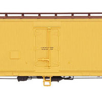 Fruit Growers Express Wood Refrigerator Car - Ready to Run -- Milwaukee Road URTX (yellow, Boxcar Red, red TMR Logo)