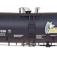 Trinity 19,600-Gallon Tank Car - Ready to Run -- Minnesota Corn Processors DMIX (black, white, green, yellow)