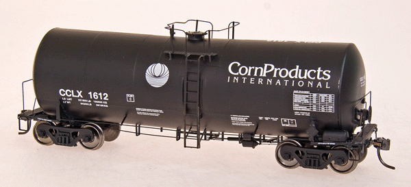 Trinity 19,600-Gallon Tank Car - Ready to Run - Ready to Run -- Corn Products CCLX (black w/White Lettering, International Lettering & Logo)