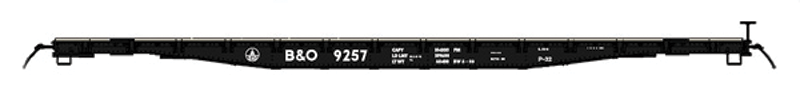 AAR 53' 6" 70-Ton Flatcar - Ready to Run -- Baltimore & Ohio (black) (Cancelled by MFG)