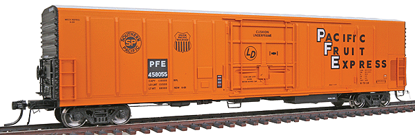 R-70-20 Mechanical Reefer w/Keystone Underframe & Early Roof - Ready to Run -- Pacific Fruit Express (orange, black, white, black Reporting Mark Field)-1
