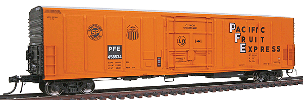 R-70-20 Mechanical Reefer w/Keystone Underframe & Late Roof - Ready to Run -- Pacific Fruit Express (orange, black, white, black Reporting Mark Field)-1