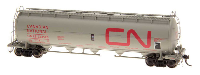 Procor Pressure-Flow Hopper - Ready to Run -- Canadian National #374555 (gray, red Noodle Logo & Lettering)