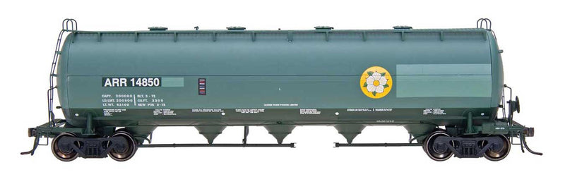 Procor Pressure-Flow Hopper - Ready to Run -- Alaska Railroad #14852 (Ex-BCOL, green, white, yellow, Dogwood Logo)