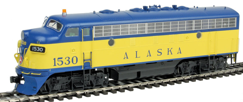 EMD F7A w/Sound & DCC -- Alaska Railroad #1530 (Department of Transportation Scheme; yellow, blue)