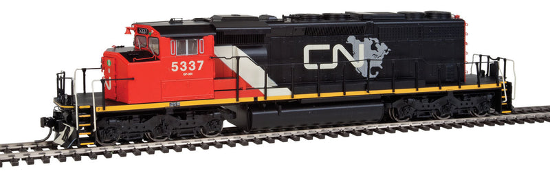 EMD/GMDD SD40-2W Winterization Hatch w/LokSound & DCC -- Canadian National (black, red, white; North American Continent Logo)