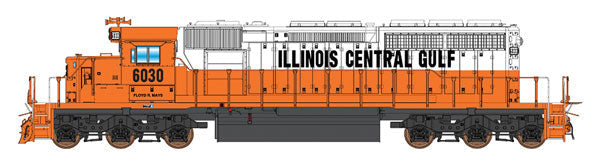 EMD SD40-2 w/DCC -- Illinois Central Gulf (white, orange)