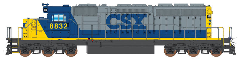 EMD SD40-2 w/DCC -- CSX (YN2 Scheme, gray, blue, yellow)-1