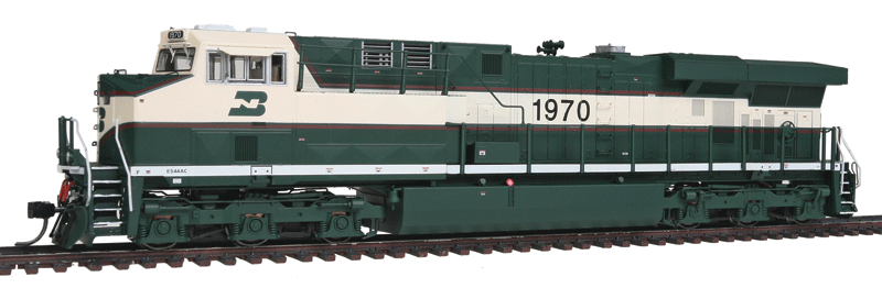 Famous Image Collector Series Diesel GE ES44AC - Standard DC -- Burlington Northern (Fantasy Executive Scheme; green, cream)