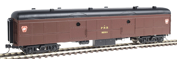 B60b Baggage Car - Assembled Bethlehem Car Works Model w/Trucks & Couplers -- Pennsylvania Railroad "Keystone Herald" w/Roof Vents