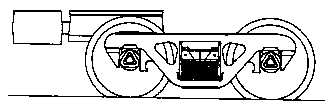 Trucks -- 100-Ton Bettendorf Roller-Bearing Truck w/Fixed Knuckle Coupler - 1 Pair
