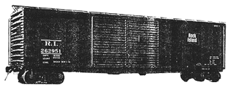 50' AAR Standard Double-Door Boxcar -- ROCK