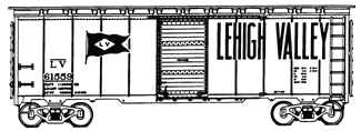 1937 AAR 40' Boxcar -- Lehigh Valley