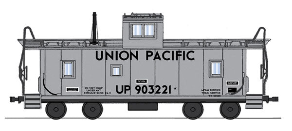 CA-3 & CA-4 Caboose - Ready to Run - Centralia Car Shops -- Union Pacific (MOW Silver, black)