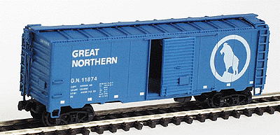 1937 AAR 40' Boxcar - Ready to Run -- Great Northern (1960s Big Sky Blue w/white lettering scheme)