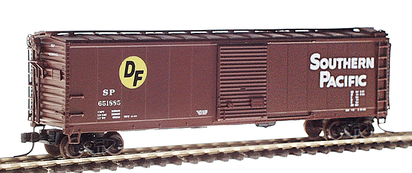 50' AAR Single-Door Boxcar - Assembled -- Southern Pacific (Boxcar Red w/white Lettering & yellow "DF" Logo)