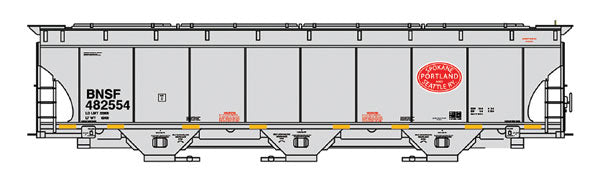 Trinity 5161 Cubic Foot Covered Hopper - Ready to Run -- BNSF Railway (Spokane, Portland & Seattle Legacy Scheme, gray, Oval Logo)