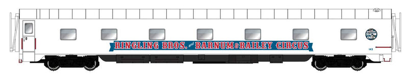 Pullman-Standard 13 Double Bedroom - Assembled -- Ringling Bros. and Barnum & Bailey (white, blue, red)
