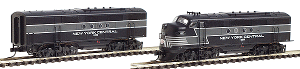 Regal Line EMD Diesel FT A-B Set Powered - Assembled -- New York Central Lightning Stripe (two-tone gray)