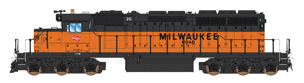 EMD SD40-2 - Standard DC -- Milwaukee Road (orange, black)