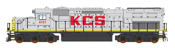 EMD SD40T-2 Tunnel Motor Snoot - Standard DC -- Kansas City Southern (gray, red, yellow)