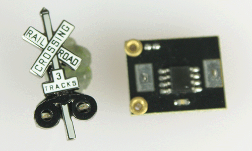 Flashing Railroad Crossing Pin