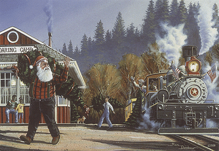 Christmas Card pkg(10) -- Whistle Stop