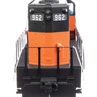 EMD GP9 Phase II with Chopped Nose - Standard DC -- Milwaukee Road #962 (orange, black; rebuild w/GP20 ID plate)