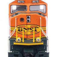 EMD SD75M - Standard DC -- BNSF Railway #8275 (orange, black, green, silver, Heritage II)