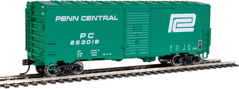 40' Association of American Railroads (AAR) Modernized 1948 Boxcar -- Penn Central #253018 (Sea Foam Green, white; Large PC Logo)-1