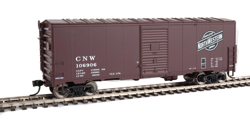 40' Association of American Railroads AAR Modernized 1948 Boxcar - Ready to Ru -- Chicago & North Western(TM) #106906 (Boxcar Red, black Employee Owned Logo)-1